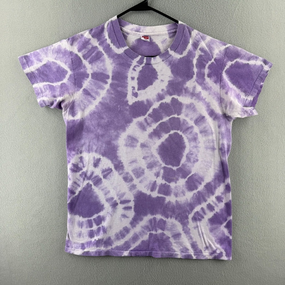 Vintage Hanes Shirt Mens Large 80s 90s Thin Cotton Tye Dye Single Stitch USA